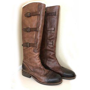 Vince Camuto Boots, Brandy Two Tone Calf, 8.5M